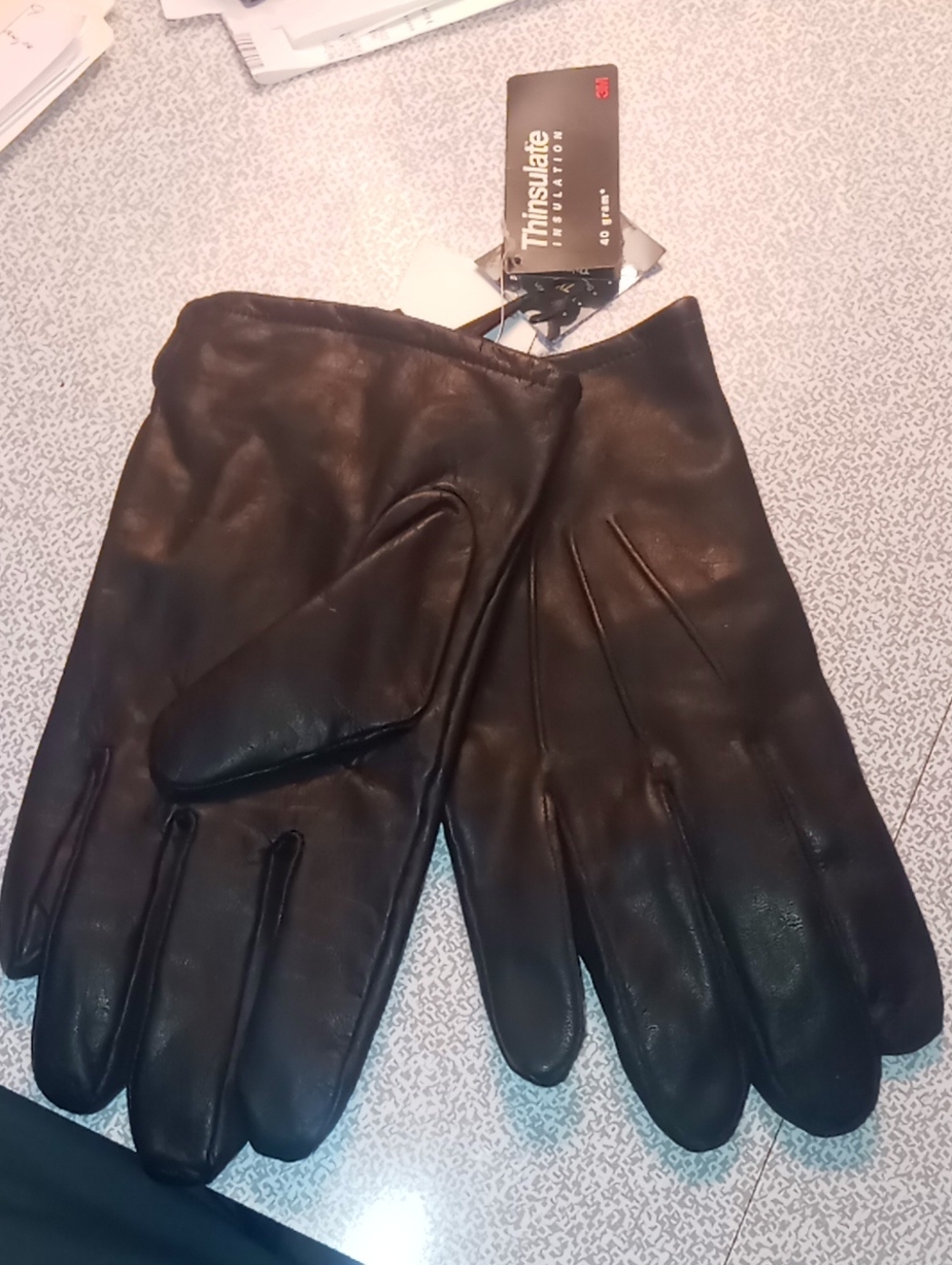 Jos. A. Bank Executive Collection 3M Thinsulate Men's Black Leather Gloves